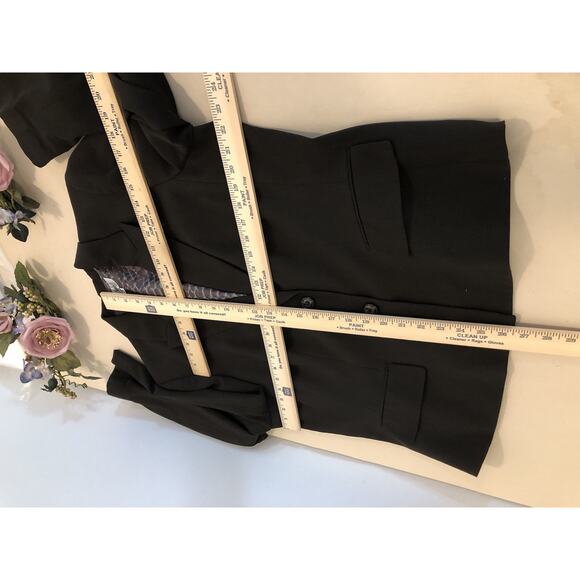 Le Suit Women’s Blazer 18 Brown Subtle Stripe 2-Button Career Jacket Lapel Notch - Picture 7 of 8